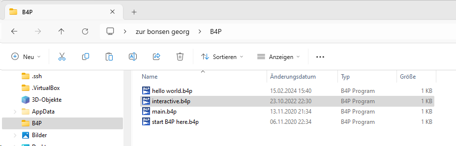 Personal B4P Folder